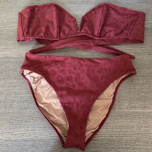 PQ Swim Burgundy Bikini Set